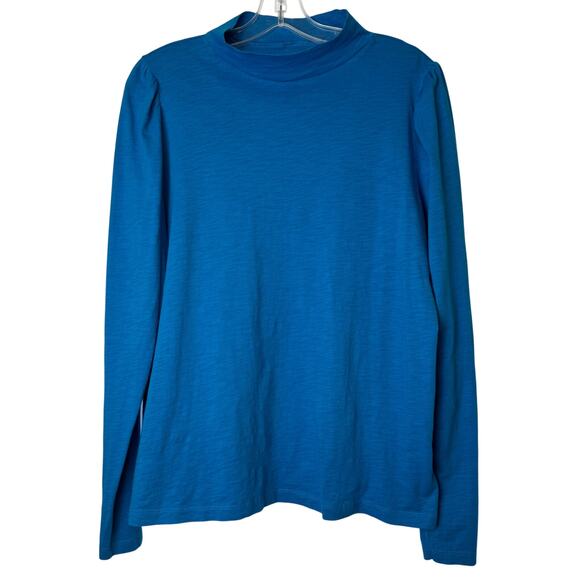 LOFT Puff Sleeve Blue Blouse Size XXL - Picture 2 of 9